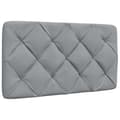 Headboard Cushion Light Grey 90 cm Fabric