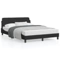 Bed Frame "Dover" Black 120x200 cm Velvet
