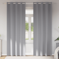 Mörkläggningsgardiner med Ringar 2 pcs Ljusgrå 245 x 140 cm