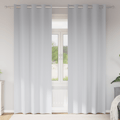 Mörkläggningsgardiner med Ringar 2 pcs Ljusgrå 245 x 140 cm