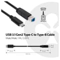 Miniatyrbild 3 av 5: Club 3D - USB typ C-kabel - USB-C till USB Type B - 1 m