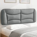 Headboard Cushion "Hvar" Light Grey 120 cm Fabric