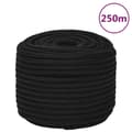Rep svart 12 mm 250 m polyester