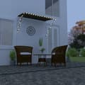 Markis med LED 250x150 cm antracit