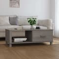 Soffbord HAMAR ljusgrå 100x55x35 cm massiv furu