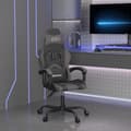 Gamingstol svart och grå konstläder