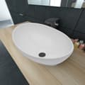 Handfat ovalt 40 x 33 cm keramisk vit