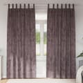Sammetsgardiner med gardiner 2 pcs Brun 225 x 140 cm Sammet