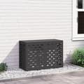 Täckning för Luftkonditionering Svart 90 x 40 x 60 cm Stål