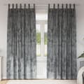 Sammetsgardiner med gardiner 2 pcs Grå 225 x 140 cm Sammet