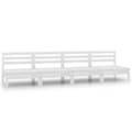 Mittensektion till pallsoffa 4 st vit massiv furu