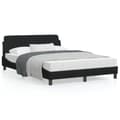 Bed Frame "Dover" Black 120x200 cm Fabric