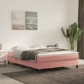 Pocketresårmadrass medium rosa 140x220x20 cm sammet