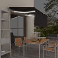 Automatiserad markis vindsensor rullgardin LED 3x2,5m antracit