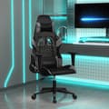 Gamingstol svart och grå konstläder