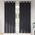Mörkläggningsgardiner 2 pcs Mörkgrå 140 x 260 cm Sammet