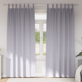 Mörkläggningsgardiner med Ringar 2 pcs Metallgrå 245 x 140 cm