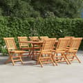 Hopfällbara trädgårdsstolar 8 st 47x63x90 cm massiv teak