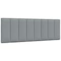 Headboard Cushion "Hanko" Light Grey 120 cm Fabric