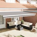 Markiskappa Ersättning Ljusgrå 480 x 20 cm Polyester