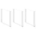 Matbordsben U-formade 3 st vita 100x(72-73) cm stål