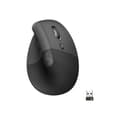 Logitech Lift Vertical Ergonomic Mouse - vertikal mus - Bluetooth, 2.4 GHz - grafit