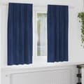Mörkläggningsgardiner 2 pcs Mörkblå 140 x 175 cm Sammet