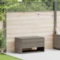 Kuddlåda för utomhusbruk grå 100x55x55,5 cm konstrotting