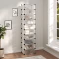 Skohylla transparent 44x32x174 cm PP