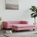 Hundbädd med förlängning rosa 100x50x30 cm sammet