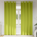 Mörkläggningsgardiner med Ringar 2 pcs Grön 260 x 140 cm