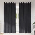 Mörkläggningsgardiner 2 pcs Mörkgrå 140 x 225 cm Sammet