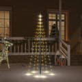 Julgran på flaggstång varmvit 108 LEDs 180 cm