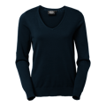 Coral Pullover V Neck w Dark navy Female