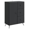 Sideboard med låda Svart 66 x 34,5 x 90 cm Konstruerat trä