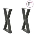 Matbordsben 2 st antracit 60x(72-73,3) cm stål