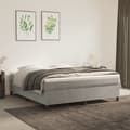 Boxspring-sängram ljusgrå 160x200 cm sammet