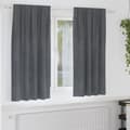 Mörkläggningsgardiner 2 pcs Ljusgrå 140 x 175 cm Sammet