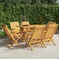 Hopfällbara trädgårdsstolar 6 st 61x67x90 cm massiv teak