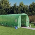 Växthus med stålram grön 16 m² 8x2x2 m