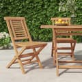 Hopfällbara trädgårdsstolar 2 st 47x63x90 cm massiv teak