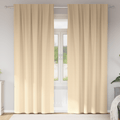 Mörkläggningsgardiner med Ringar 2 pcs Kräm 260 x 140 cm