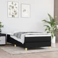 Boxspring-sängram svart 80x200 cm tyg
