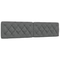 Headboard Cushion Dark Grey 200 cm Fabric