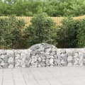 Gabioner bågformade 8 st 200x30x60/80 cm galvaniserat järn