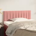 Sänggavel rosa 100 x 5 x 78/88 cm sammet