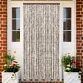 Insektsdraperi taupe och vit 90x220 cm chenille