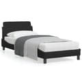 Bed Frame with Headboard "Dover" Black 90x190 cm Fabric