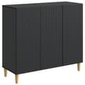 Sideboard Svart 89 x 34,5 x 80 cm Konstruerat trä
