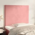 Sänggavel rosa 90x5x118/128 cm sammet